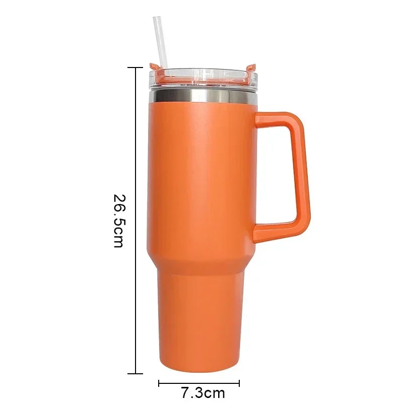 40Oz Mug Tumbler with Handle Insulated Tumbler with Straw 