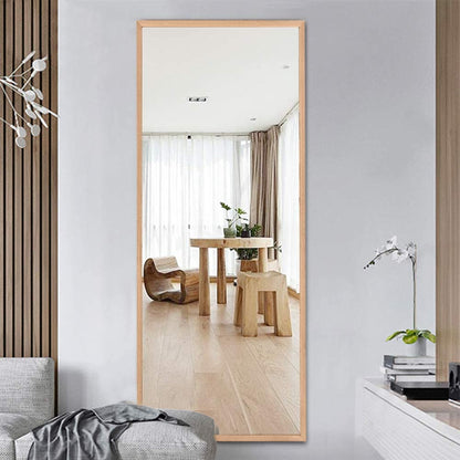 Full Length Mirror Solid Wood Frame Wall-Mounted Mirror