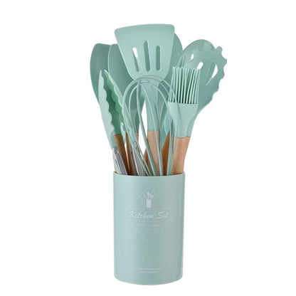 12PCS Food Grade Silicone Kitchen Cookware Utensils 