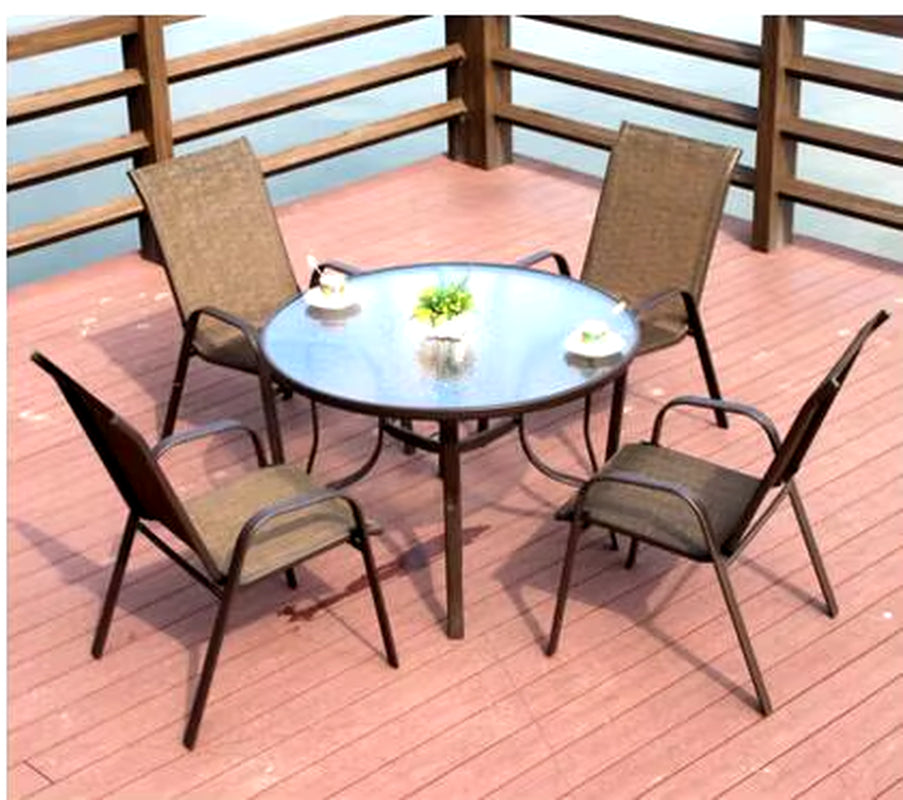 Outdoor Balcony Desk Chair. Coffee Table