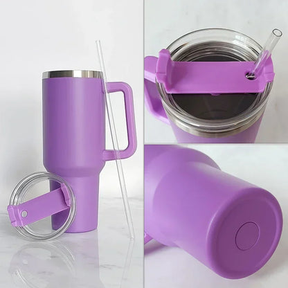 40Oz Mug Tumbler with Handle Insulated Tumbler with Straw 