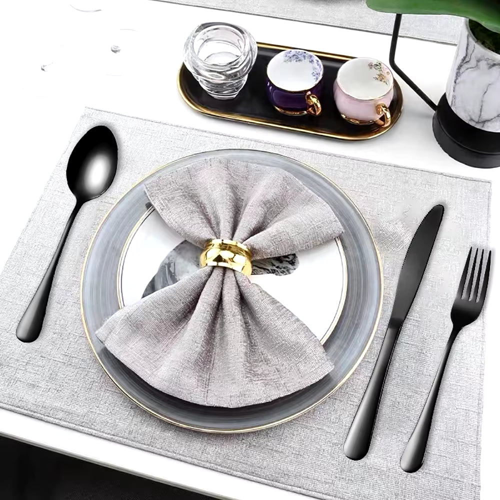 16Pcs Cutlery Set Stainless Steel Steak Cutlery Cutlery Western Cutlery Matte Dishwasher Safe Kitchen Tableware Set