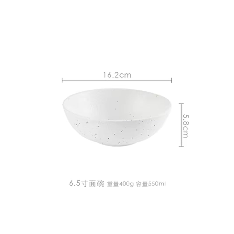 Simple Nordic Style Ceramic Bowl Noodle Bowl Plate Dinner Plate Dinner Plate Dish Cup Spoon Western Cutlery Set