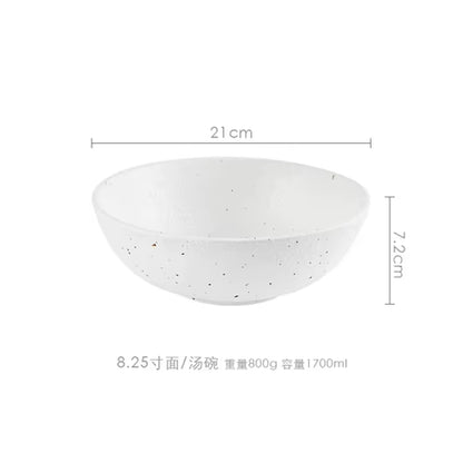 Simple Nordic Style Ceramic Bowl Noodle Bowl Plate Dinner Plate Dinner Plate Dish Cup Spoon Western Cutlery Set