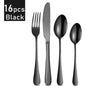 16Pcs Cutlery Set Stainless Steel Steak Cutlery Cutlery Western Cutlery Matte Dishwasher Safe Kitchen Tableware Set