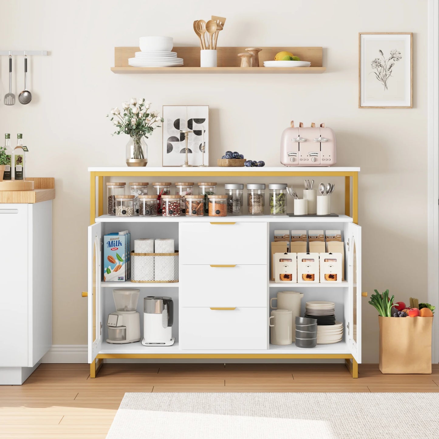 White Buffet Cabinet 