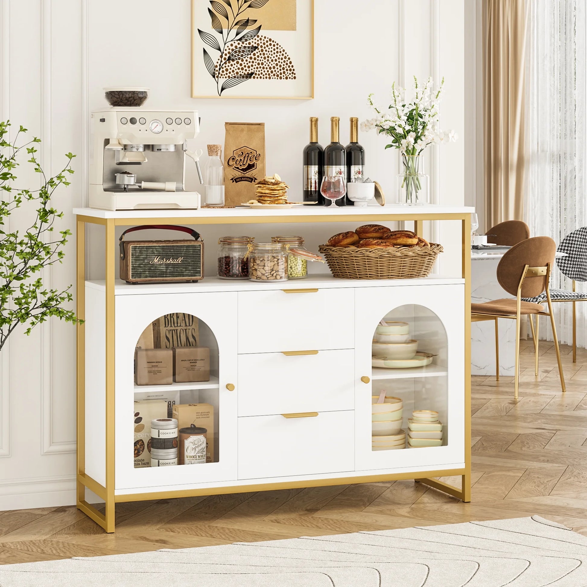 White Buffet Cabinet 