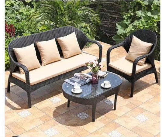 Outdoor Sofa Woven Rattan Table and Chair Combination Rattan Sofa